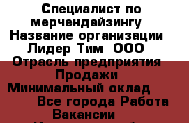 Специалист по мерчендайзингу › Название организации ­ Лидер Тим, ООО › Отрасль предприятия ­ Продажи › Минимальный оклад ­ 12 000 - Все города Работа » Вакансии   . Ивановская обл.